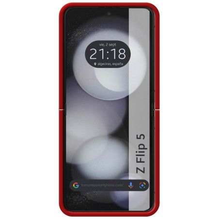 Funda Silicona Líquida Ultra Suave para Samsung Galaxy Z Flip 5 5G color Roja