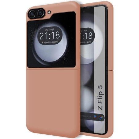 Funda Silicona Líquida Ultra Suave para Samsung Galaxy Z Flip 5 5G color Rosa