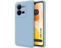 Funda Silicona Líquida Ultra Suave para Vivo X80 Lite 5G color Azul