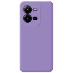 Funda Silicona Líquida Ultra Suave para Vivo X80 Lite 5G color Morada 2