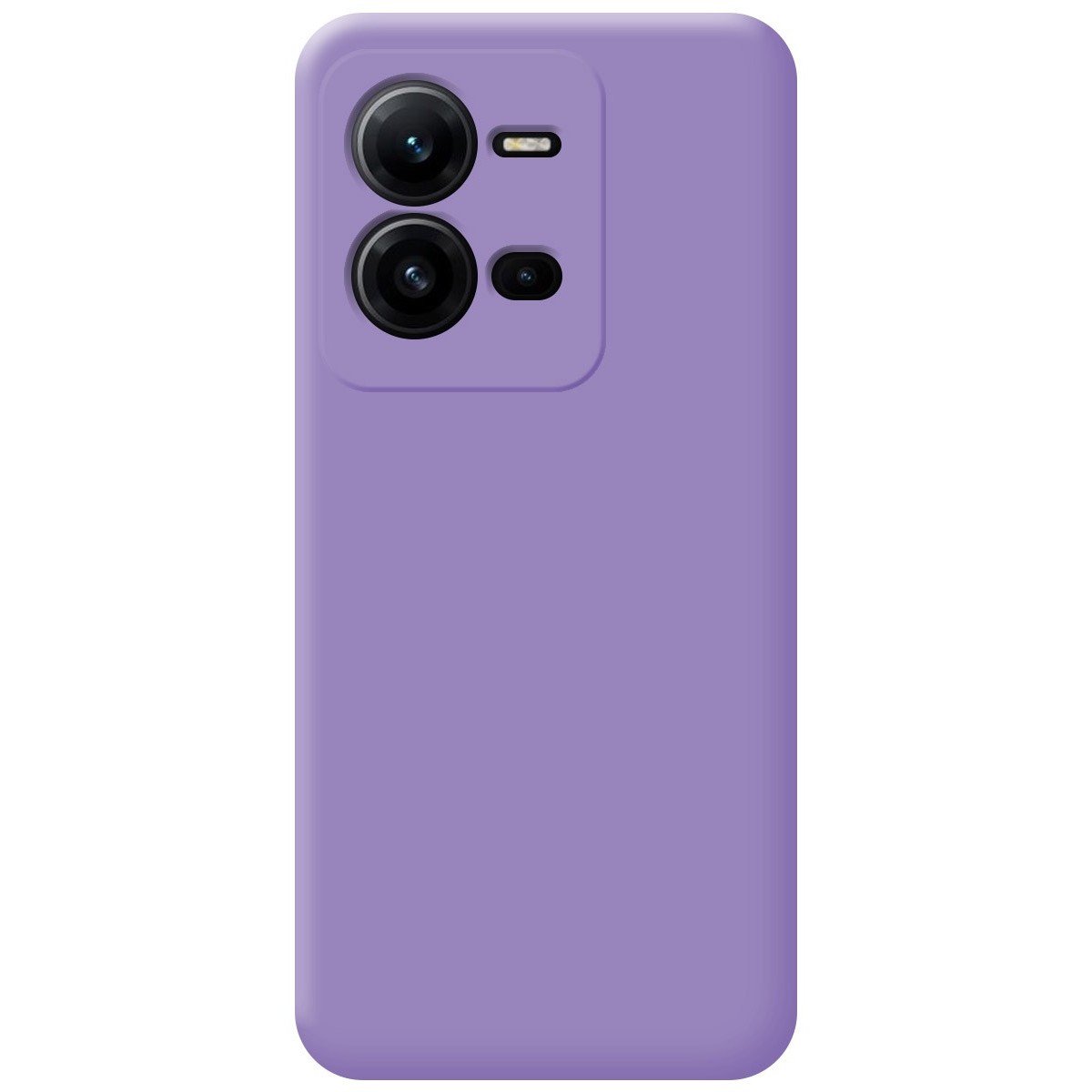 Funda Silicona Líquida Ultra Suave para Vivo X80 Lite 5G color Morada