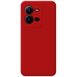 Funda Silicona Líquida Ultra Suave para Vivo X80 Lite 5G color Roja 2