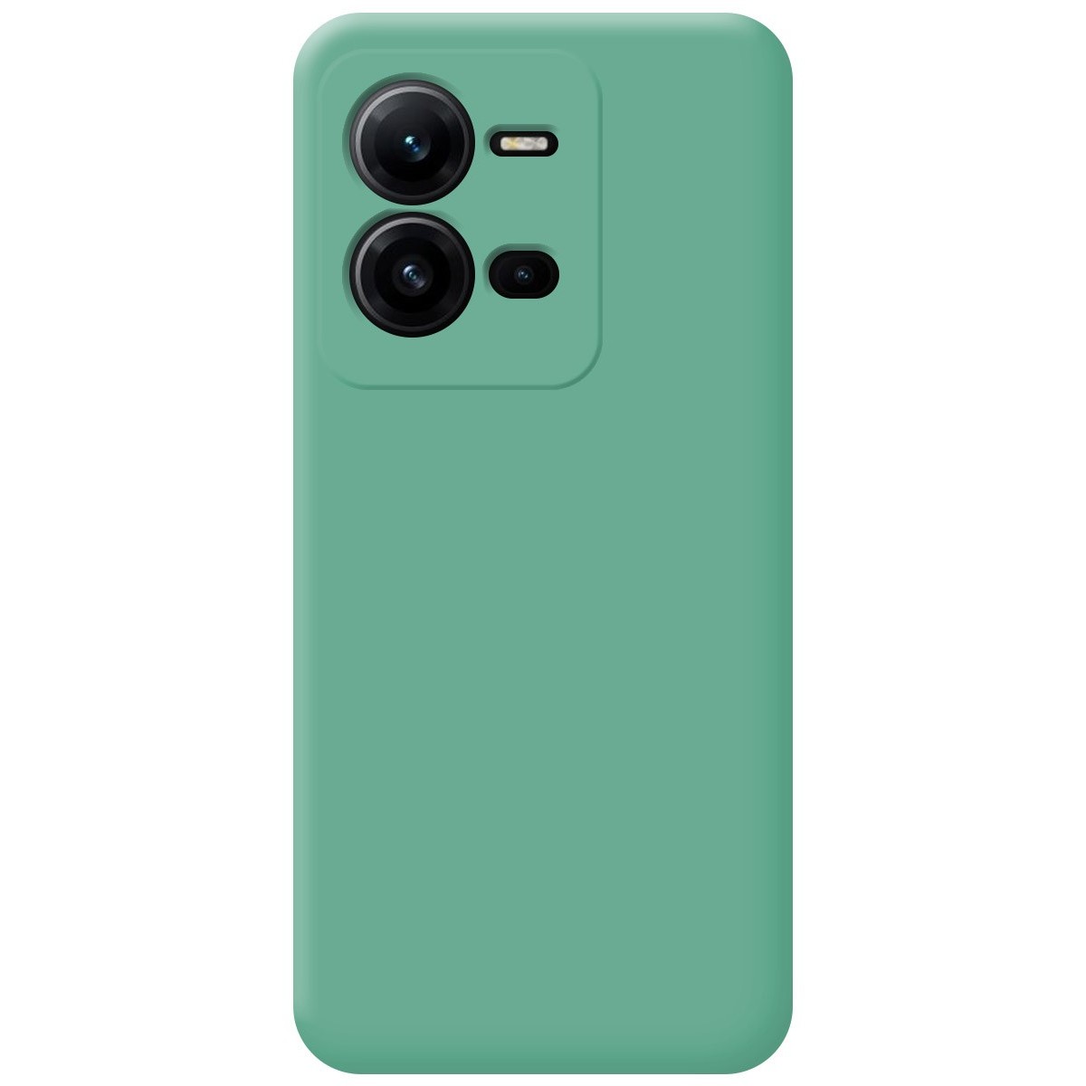 Funda Silicona Líquida Ultra Suave para Vivo X80 Lite 5G color Verde