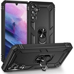 Funda Tough Armor con Anillo Giratorio Negra para Samsung Galaxy A14 4G / 5G