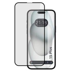 Protector Cristal Templado Completo 5D Full Glue Negro para Iphone 15 Plus (6.7) Vidrio