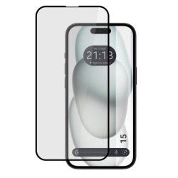 Protector Cristal Templado Completo 5D Full Glue Negro para Iphone 15 (6.1) Vidrio
