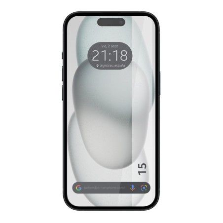 Protector Cristal Templado Completo 5D Full Glue Negro para Iphone 15 (6.1) Vidrio