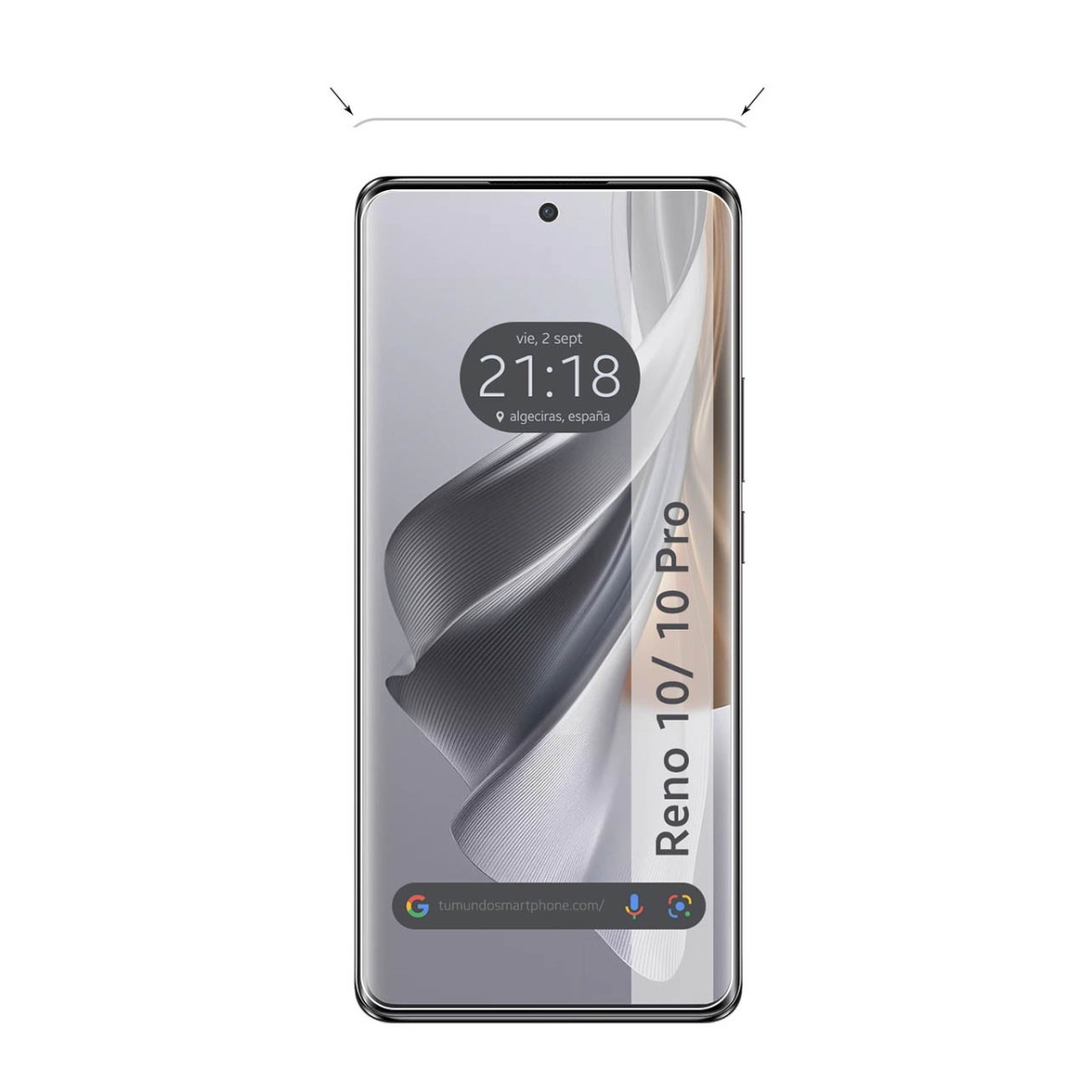 Protector Cristal Templado Completo Curvo UV Full Glue para Oppo Reno 10 5G / 10 Pro 5G