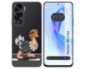 Funda Silicona Transparente para Huawei Honor 90 Lite 5G diseño Avestruz Dibujos