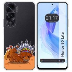 Funda Silicona Transparente para Huawei Honor 90 Lite 5G diseño Bufalo Dibujos