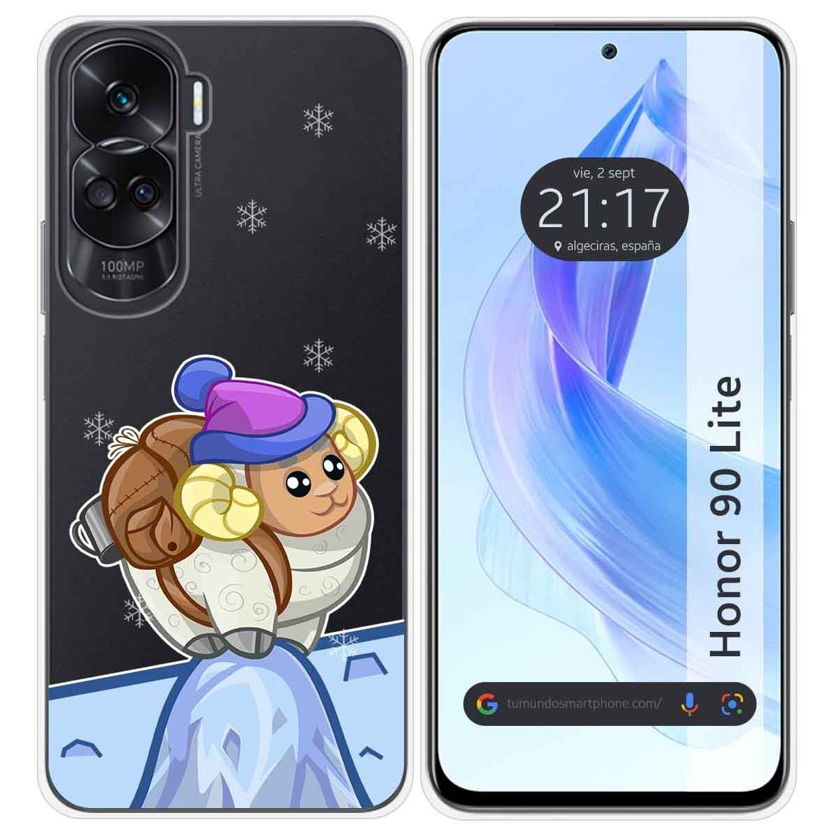 Funda Silicona Transparente para Huawei Honor 90 Lite 5G diseño Cabra Dibujos