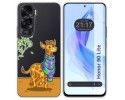 Funda Silicona Transparente para Huawei Honor 90 Lite 5G diseño Jirafa Dibujos