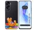 Funda Silicona Transparente para Huawei Honor 90 Lite 5G diseño Leopardo Dibujos