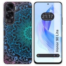 Funda Silicona Transparente para Huawei Honor 90 Lite 5G diseño Mandala Dibujos