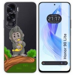 Funda Silicona Transparente para Huawei Honor 90 Lite 5G diseño Mono Dibujos