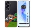 Funda Silicona Transparente para Huawei Honor 90 Lite 5G diseño Panda Dibujos