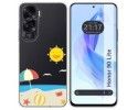 Funda Silicona Transparente para Huawei Honor 90 Lite 5G diseño Playa Dibujos