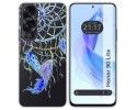 Funda Silicona Transparente para Huawei Honor 90 Lite 5G diseño Plumas Dibujos