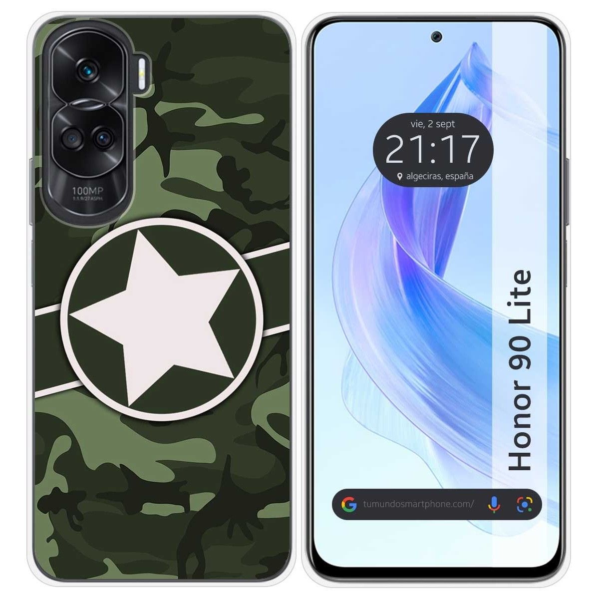 Funda Silicona para Huawei Honor 90 Lite 5G diseño Camuflaje 01 Dibujos