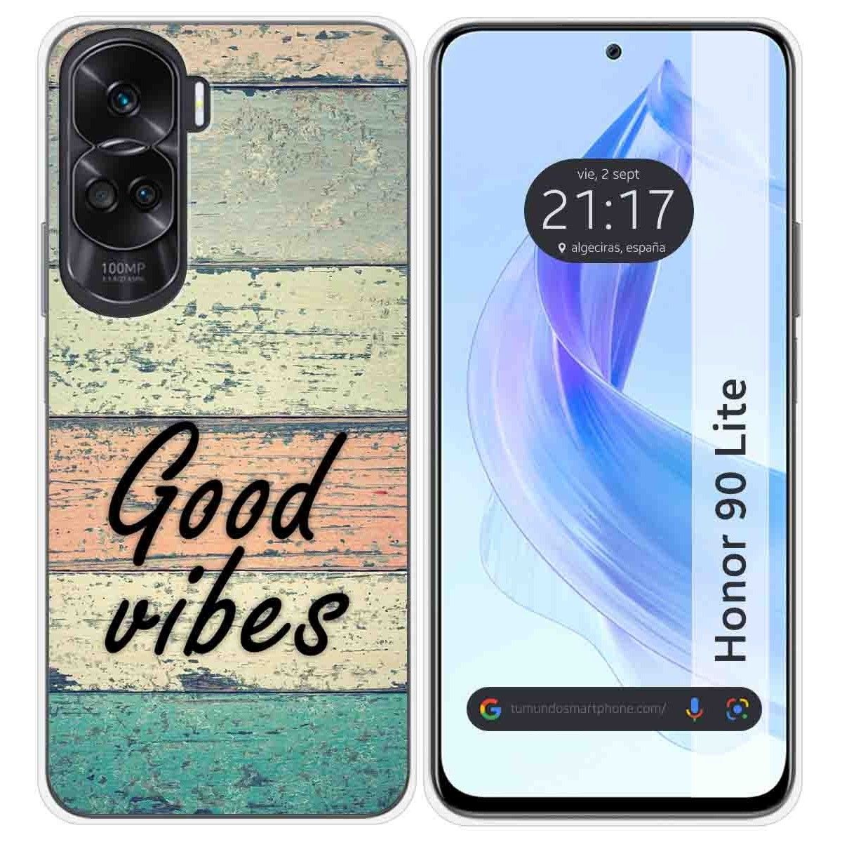 Funda Silicona para Huawei Honor 90 Lite 5G diseño Madera 01 Dibujos