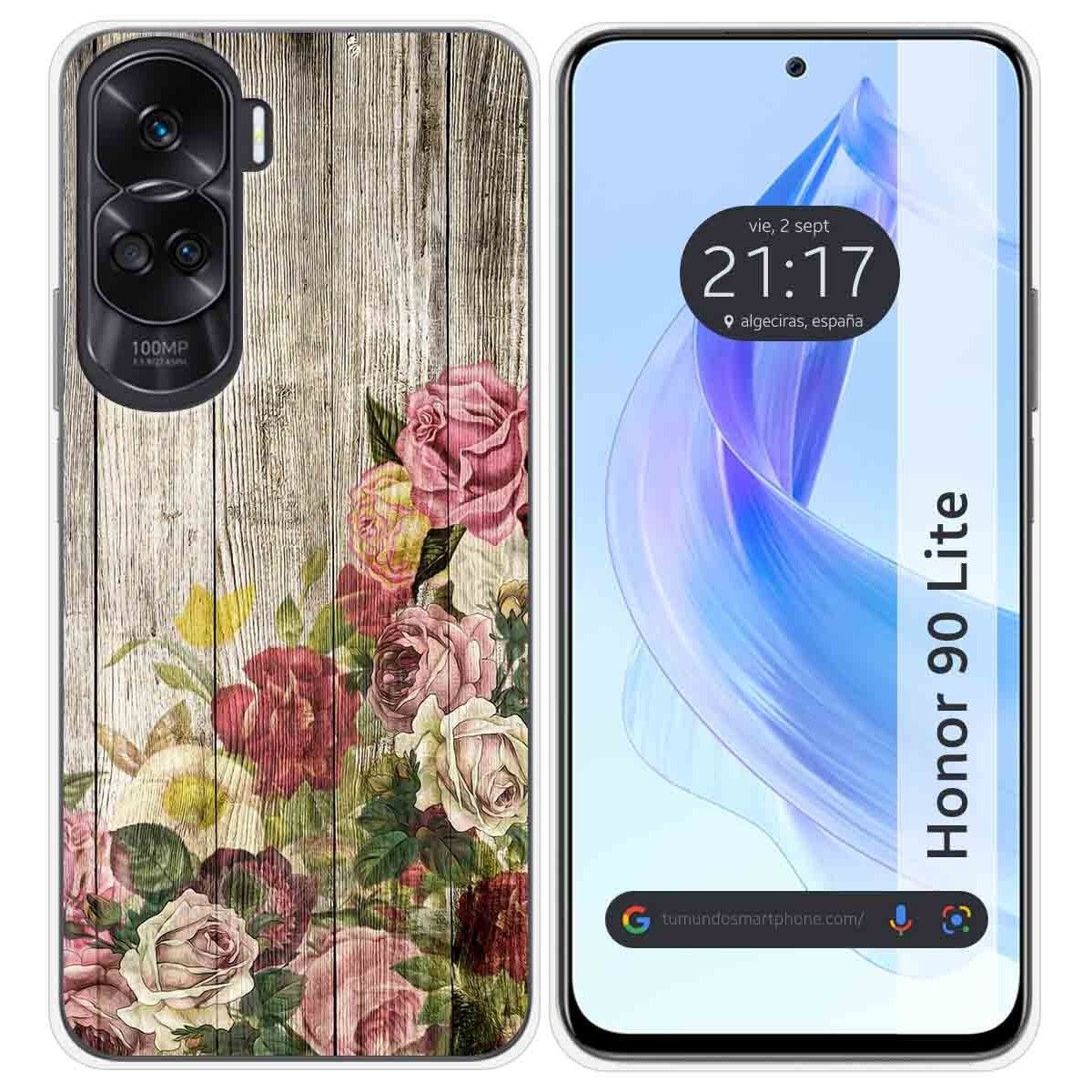 Funda Silicona para Huawei Honor 90 Lite 5G diseño Madera 08 Dibujos