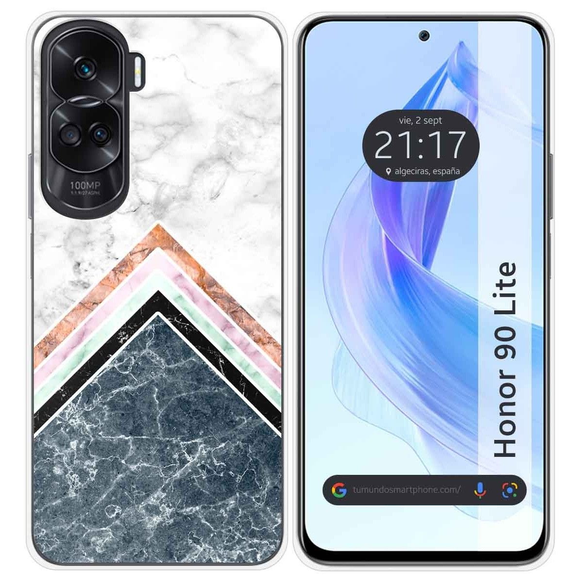 Funda Silicona para Huawei Honor 90 Lite 5G diseño Mármol 05 Dibujos