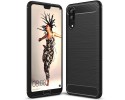 Funda Gel Tpu Tipo Carbon Negra para Huawei P20