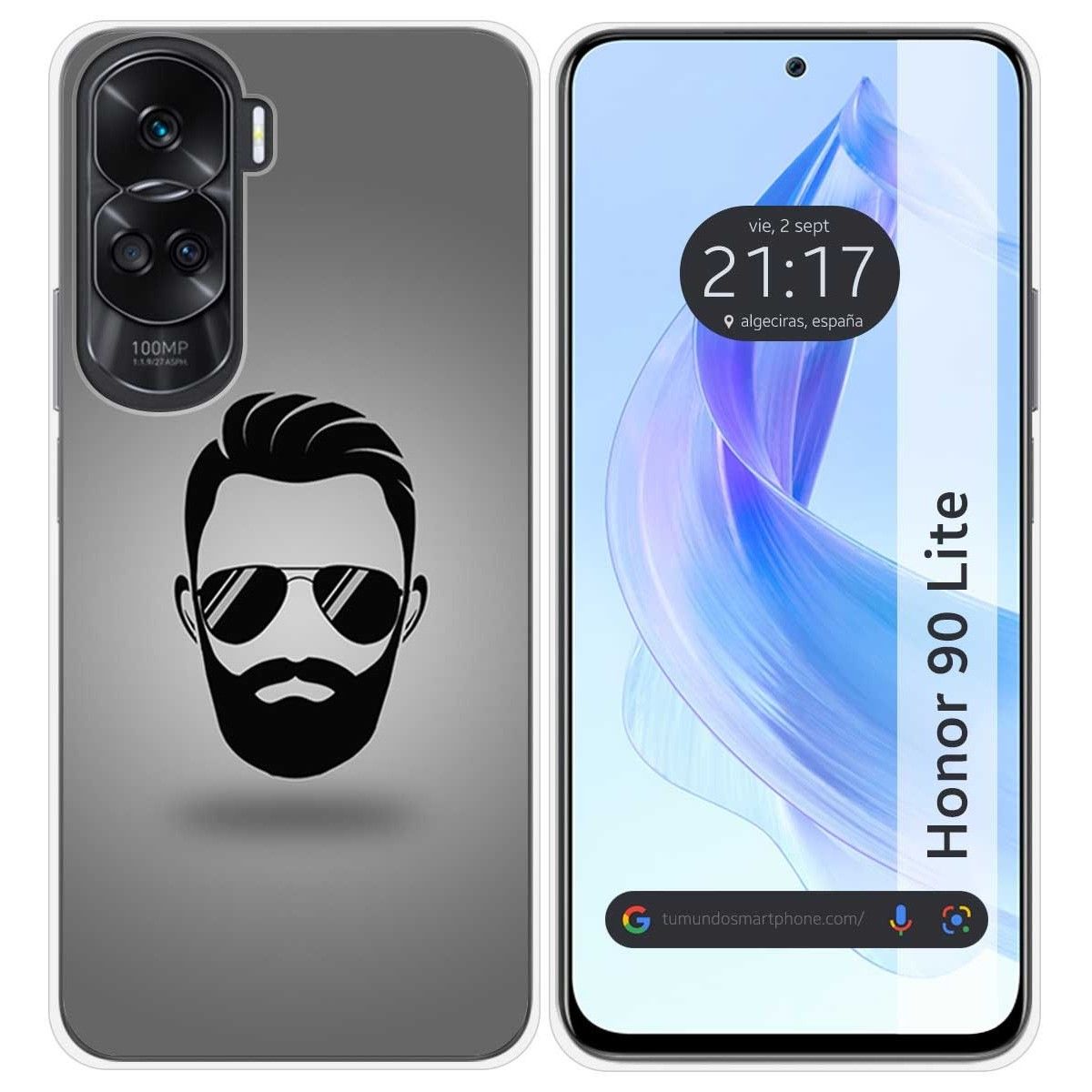 Funda Silicona para Huawei Honor 90 Lite 5G diseño Barba Dibujos