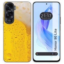 Funda Silicona para Huawei Honor 90 Lite 5G diseño Cerveza Dibujos