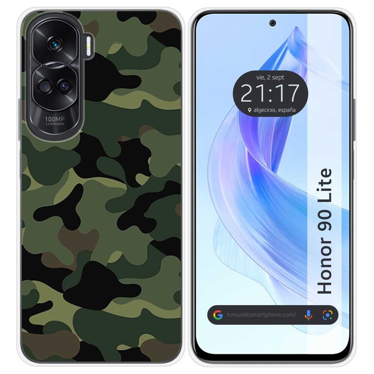 Funda Silicona para Huawei Honor 90 Lite 5G diseño Camuflaje Dibujos