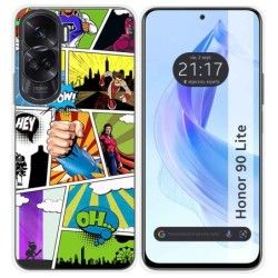 Funda Silicona para Huawei Honor 90 Lite 5G diseño Comic Dibujos