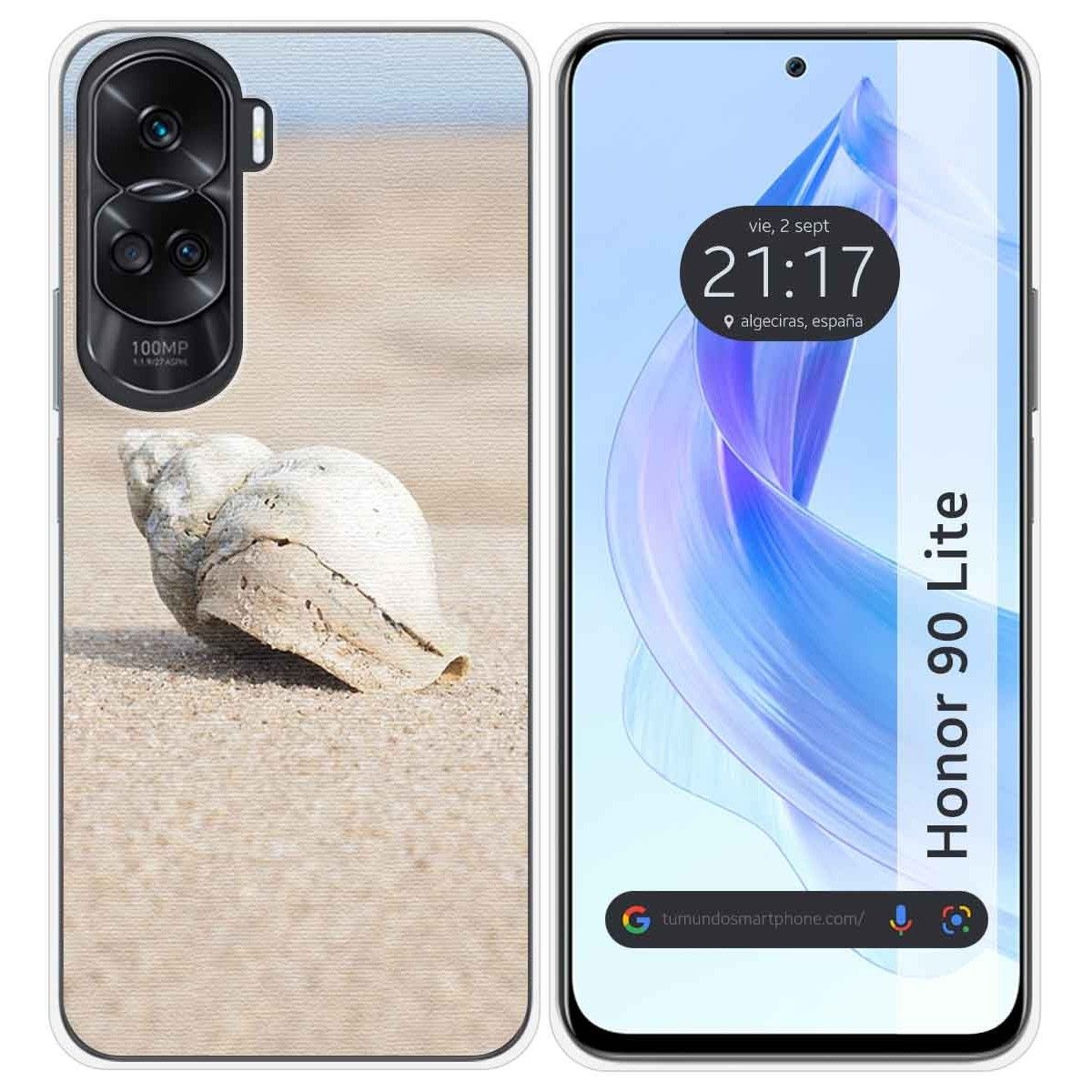 Funda Silicona para Huawei Honor 90 Lite 5G diseño Concha Dibujos