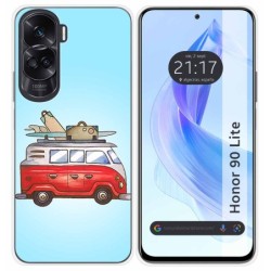 Funda Silicona para Huawei Honor 90 Lite 5G diseño Furgoneta Dibujos