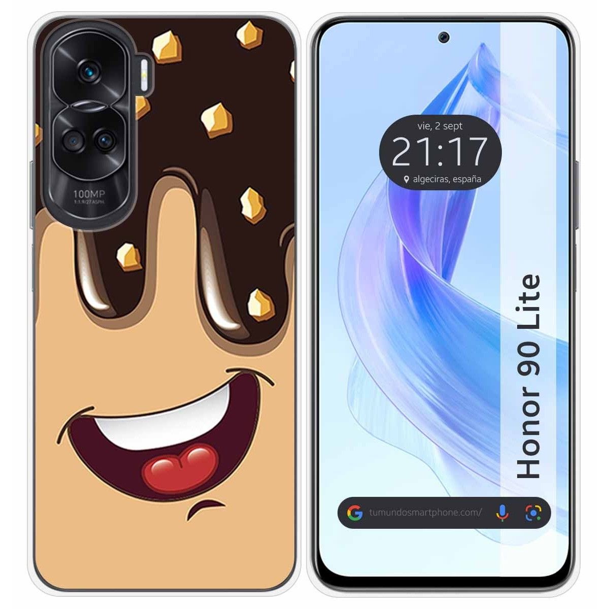 Funda Silicona para Huawei Honor 90 Lite 5G diseño Helado Chocolate Dibujos