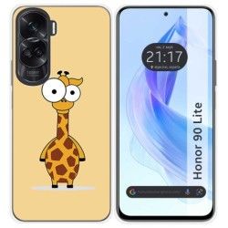 Funda Silicona para Huawei Honor 90 Lite 5G diseño Jirafa Dibujos