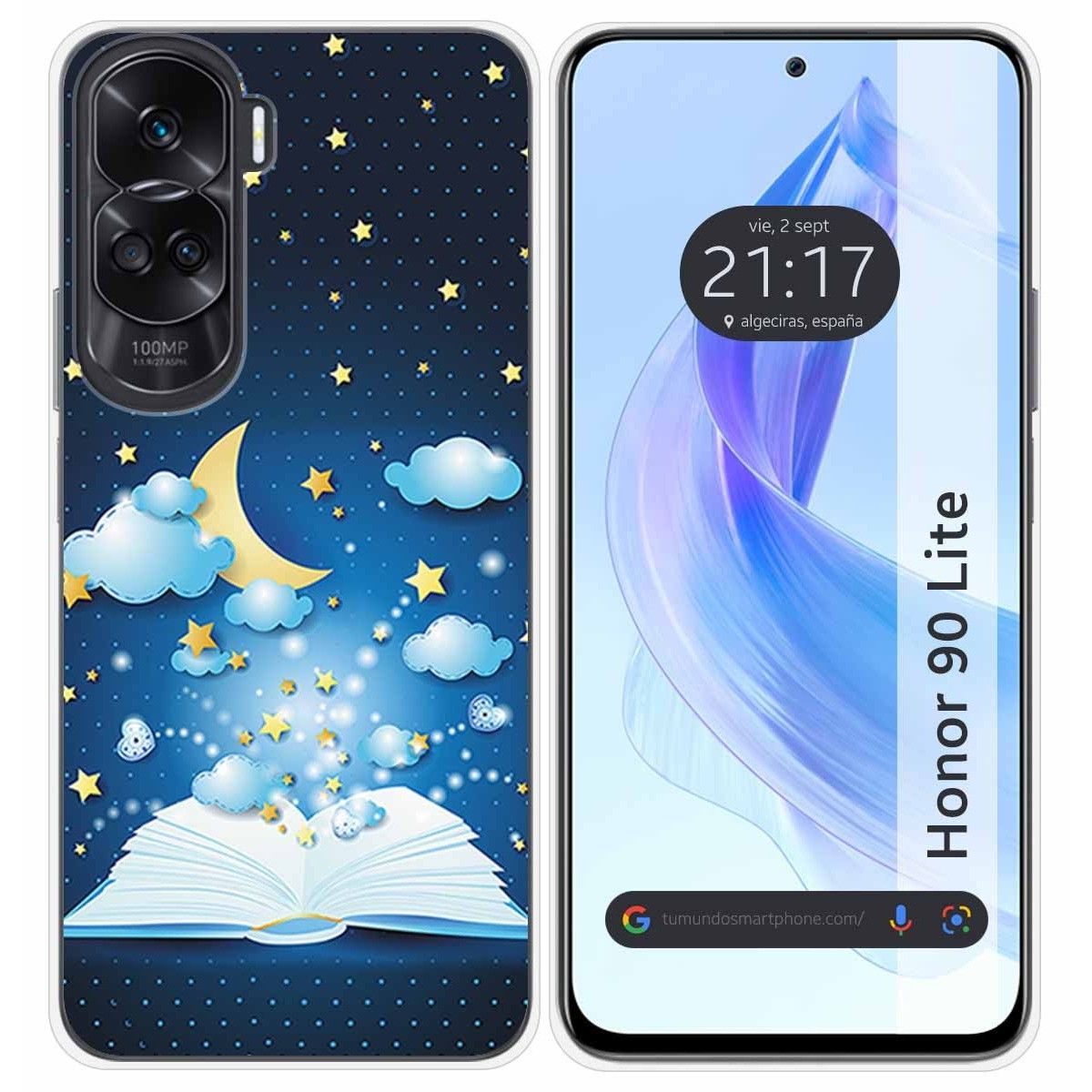 Funda Silicona para Huawei Honor 90 Lite 5G diseño Libro Cuentos Dibujos