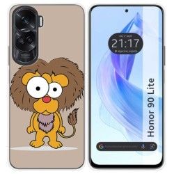 Funda Silicona para Huawei Honor 90 Lite 5G diseño Leon Dibujos