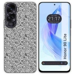 Funda Silicona para Huawei Honor 90 Lite 5G diseño Letras Dibujos