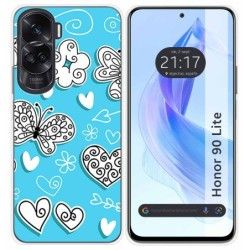 Funda Silicona para Huawei Honor 90 Lite 5G diseño Mariposas Dibujos