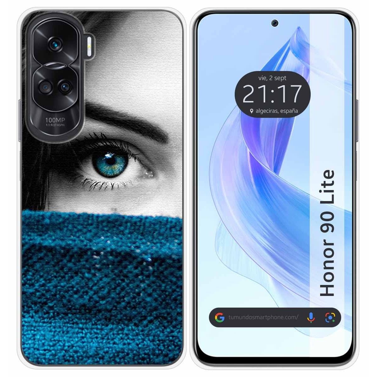Funda Silicona para Huawei Honor 90 Lite 5G diseño Ojo Dibujos