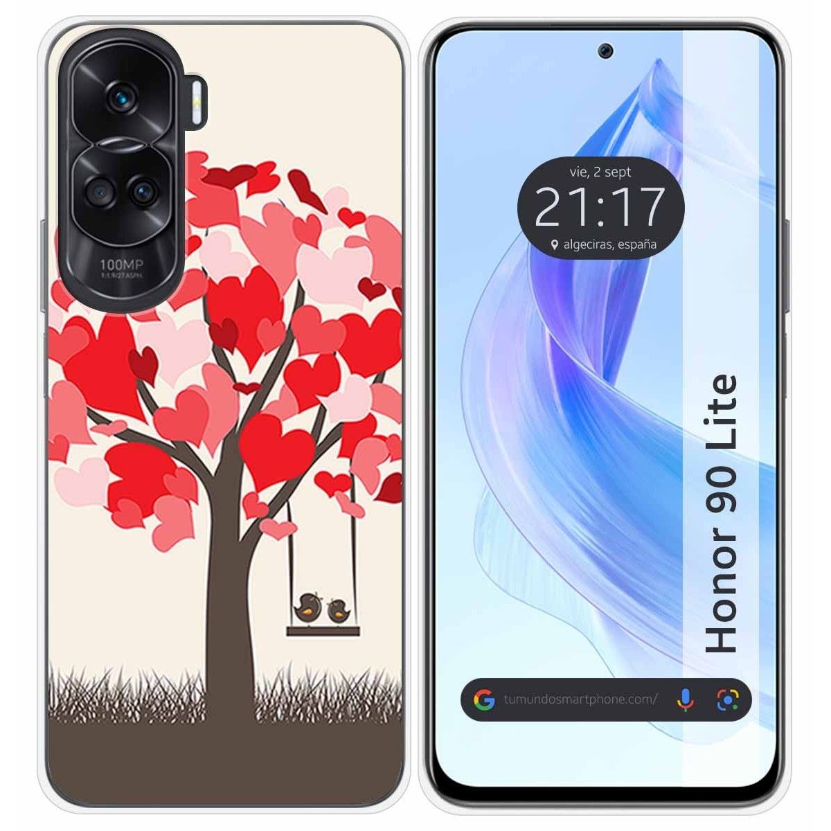 Funda Silicona para Huawei Honor 90 Lite 5G diseño Pajaritos Dibujos