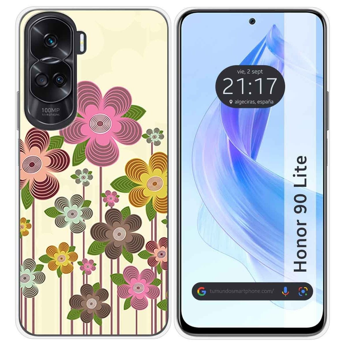 Funda Silicona para Huawei Honor 90 Lite 5G diseño Primavera En Flor Dibujos