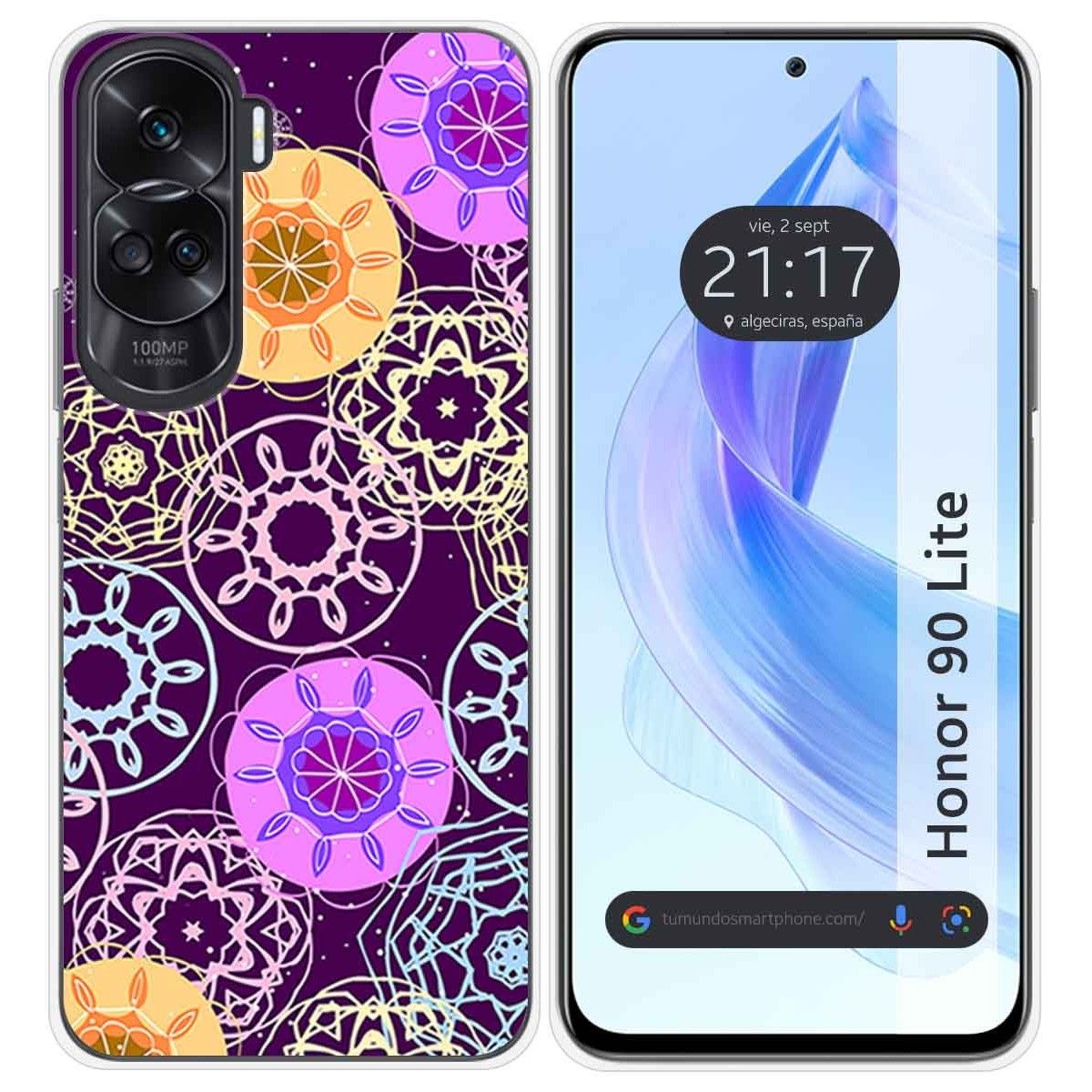 Funda Silicona para Huawei Honor 90 Lite 5G diseño Radial Dibujos