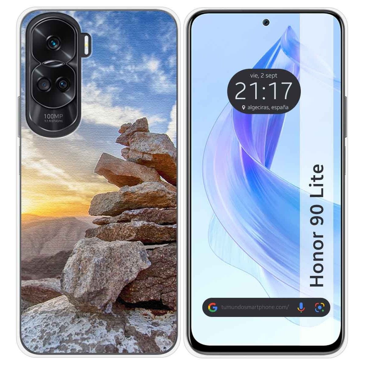 Funda Silicona para Huawei Honor 90 Lite 5G diseño Sunset Dibujos