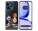 Funda Silicona Transparente para Realme C53 diseño Avestruz Dibujos