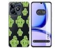 Funda Silicona Transparente para Realme C53 diseño Cactus Dibujos