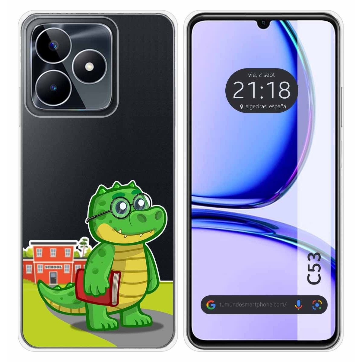 Funda Silicona Transparente para Realme C53 diseño Coco Dibujos