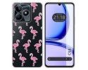 Funda Silicona Transparente para Realme C53 diseño Flamenco Dibujos