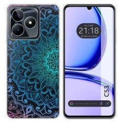 Funda Silicona Transparente para Realme C53 diseño Mandala Dibujos