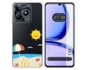 Funda Silicona Transparente para Realme C53 diseño Playa Dibujos